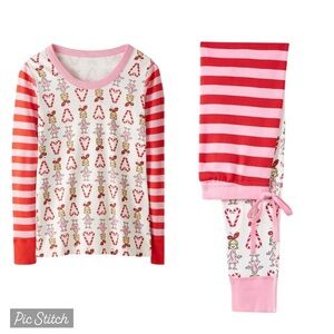 Hanna Andersson Cindy Lou Who Candy Cane PJ Pajama Set Dr Seuss